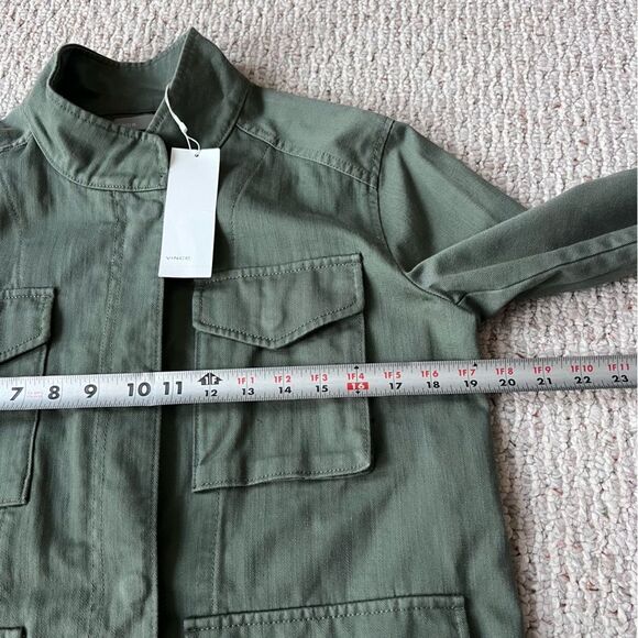 NWT Vince Women's Military Canvas Olive Green Utility Jacket - Picture 8 of 14
